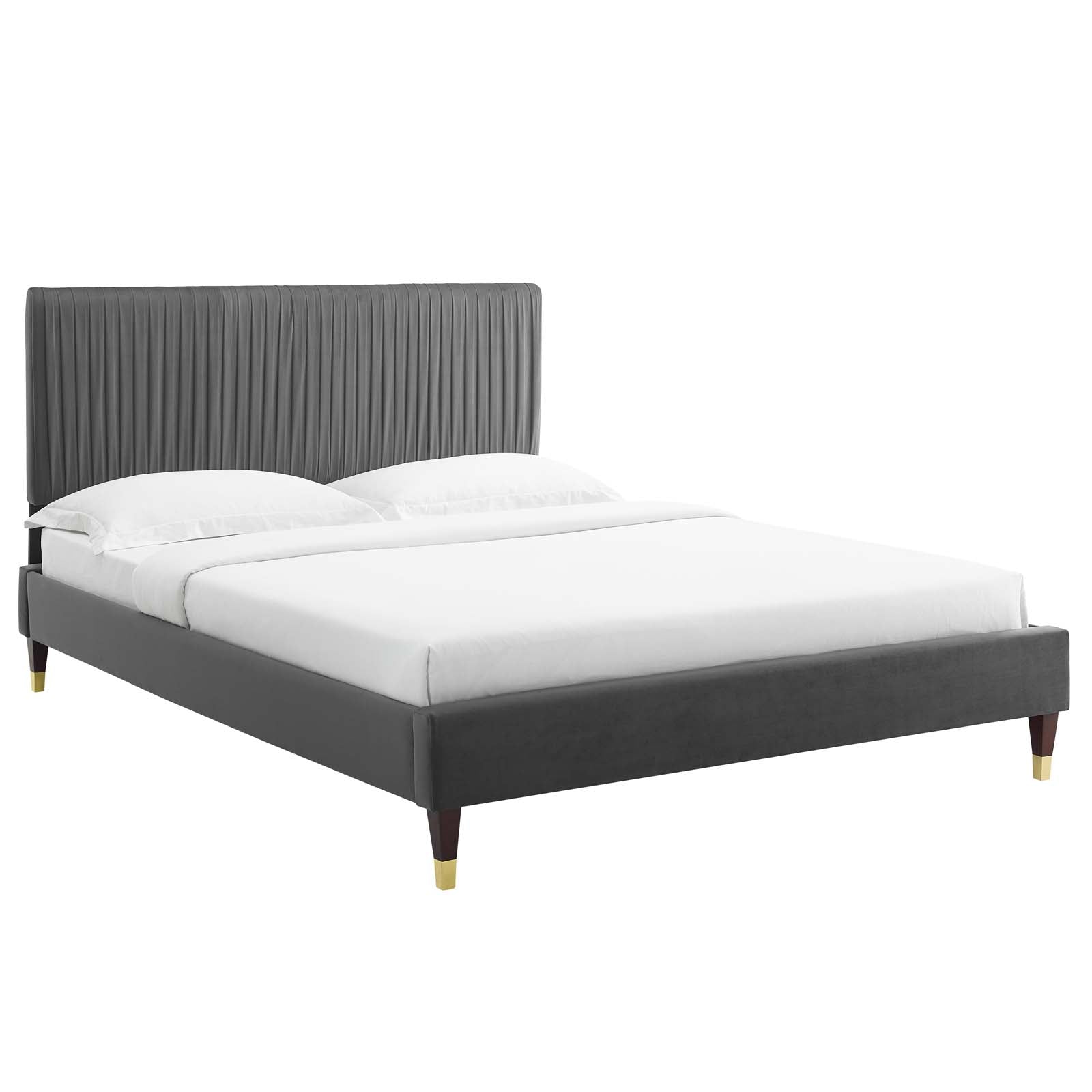 Modway Peyton Performance Velvet King Platform Bed - MOD-6872 | Beds | Modishstore - 2