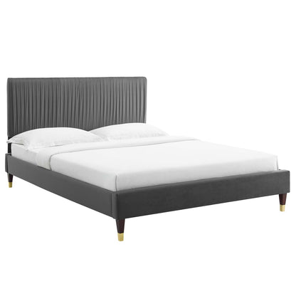 Modway Peyton Performance Velvet King Platform Bed - MOD-6872 | Beds | Modishstore - 2