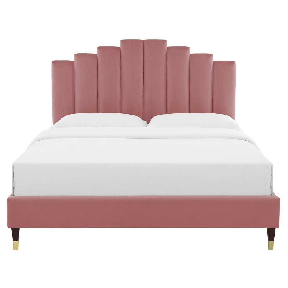 Elise Twin Performance Velvet Platform Bed By Modway - MOD-6873 | Beds | Modishstore - 10
