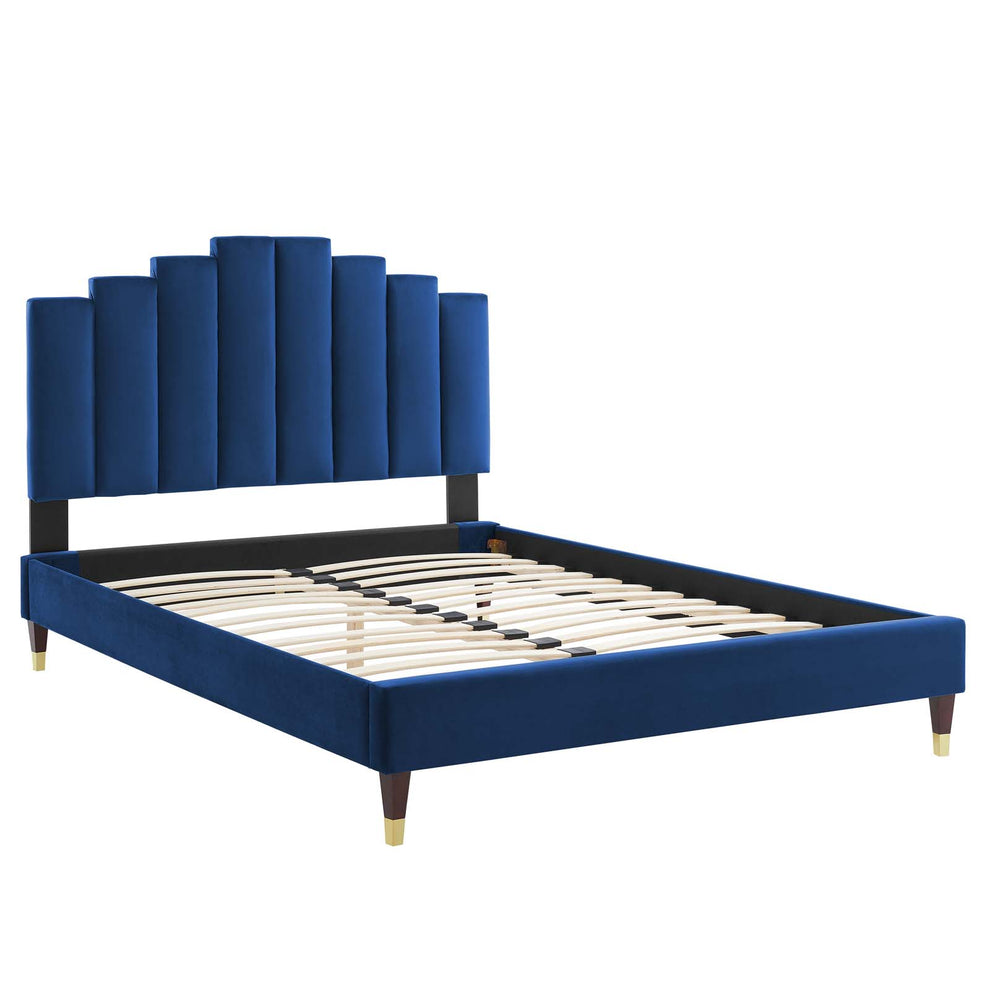 Elise Twin Performance Velvet Platform Bed By Modway - MOD-6873 | Beds | Modishstore - 23