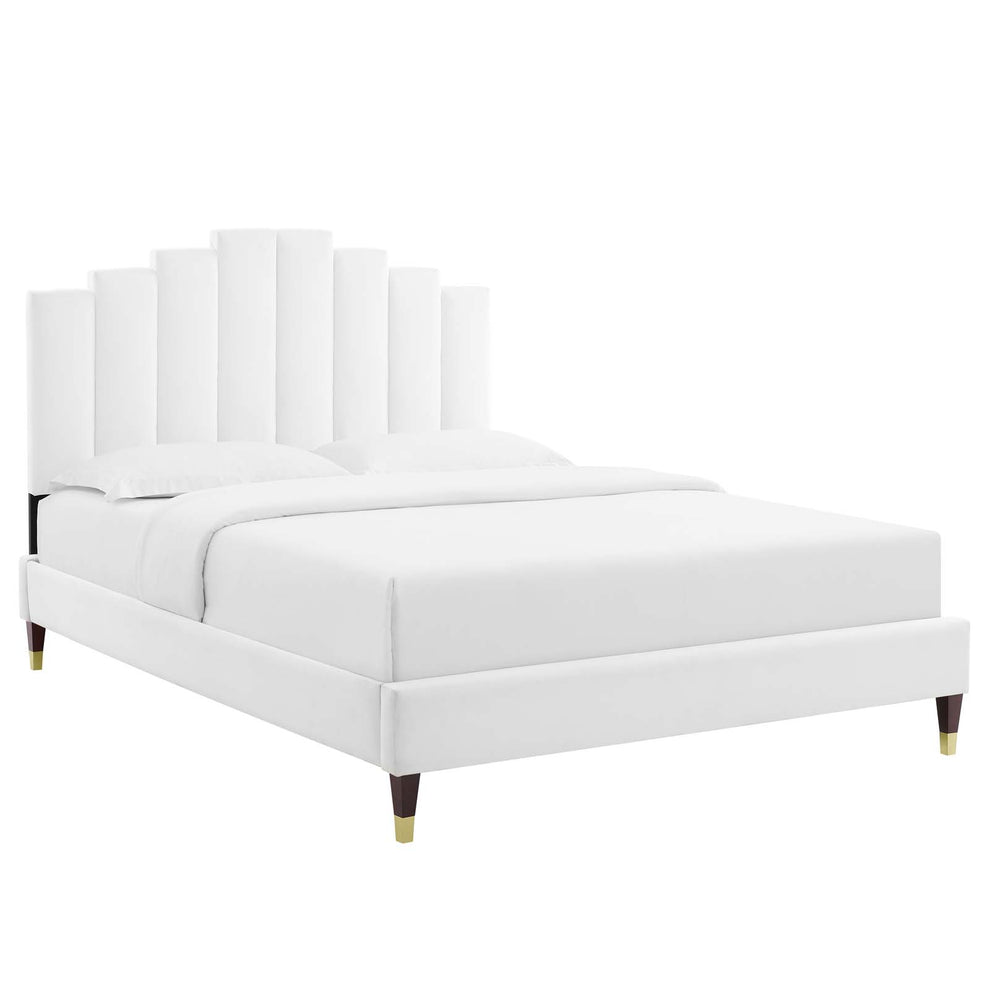 Elise Twin Performance Velvet Platform Bed By Modway - MOD-6873 | Beds | Modishstore - 37