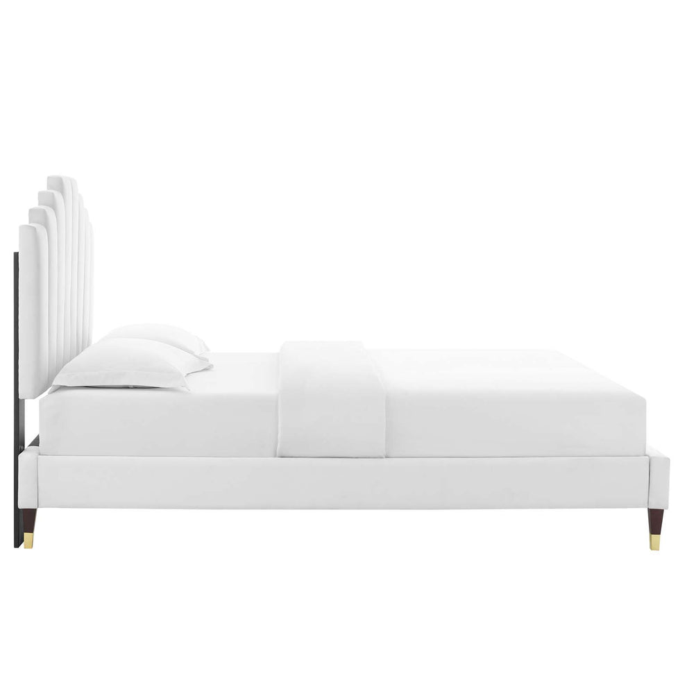Elise Twin Performance Velvet Platform Bed By Modway - MOD-6873 | Beds | Modishstore - 39