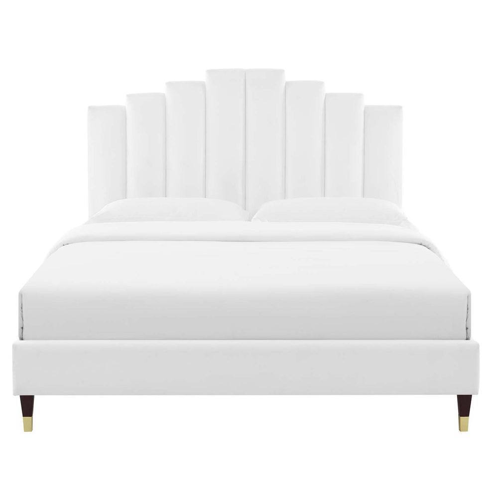 Elise Twin Performance Velvet Platform Bed By Modway - MOD-6873 | Beds | Modishstore - 40