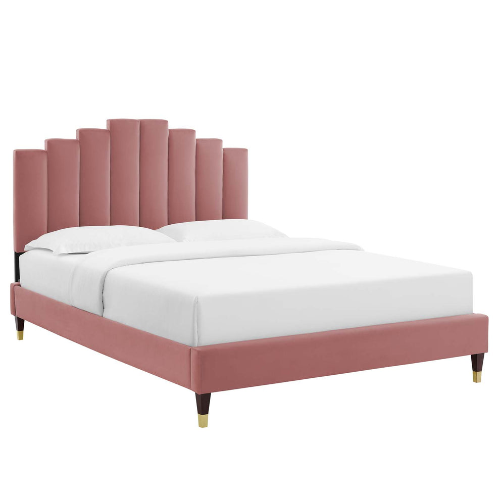 Elise Full Performance Velvet Platform Bed By Modway - MOD-6874 | Beds | Modishstore - 7