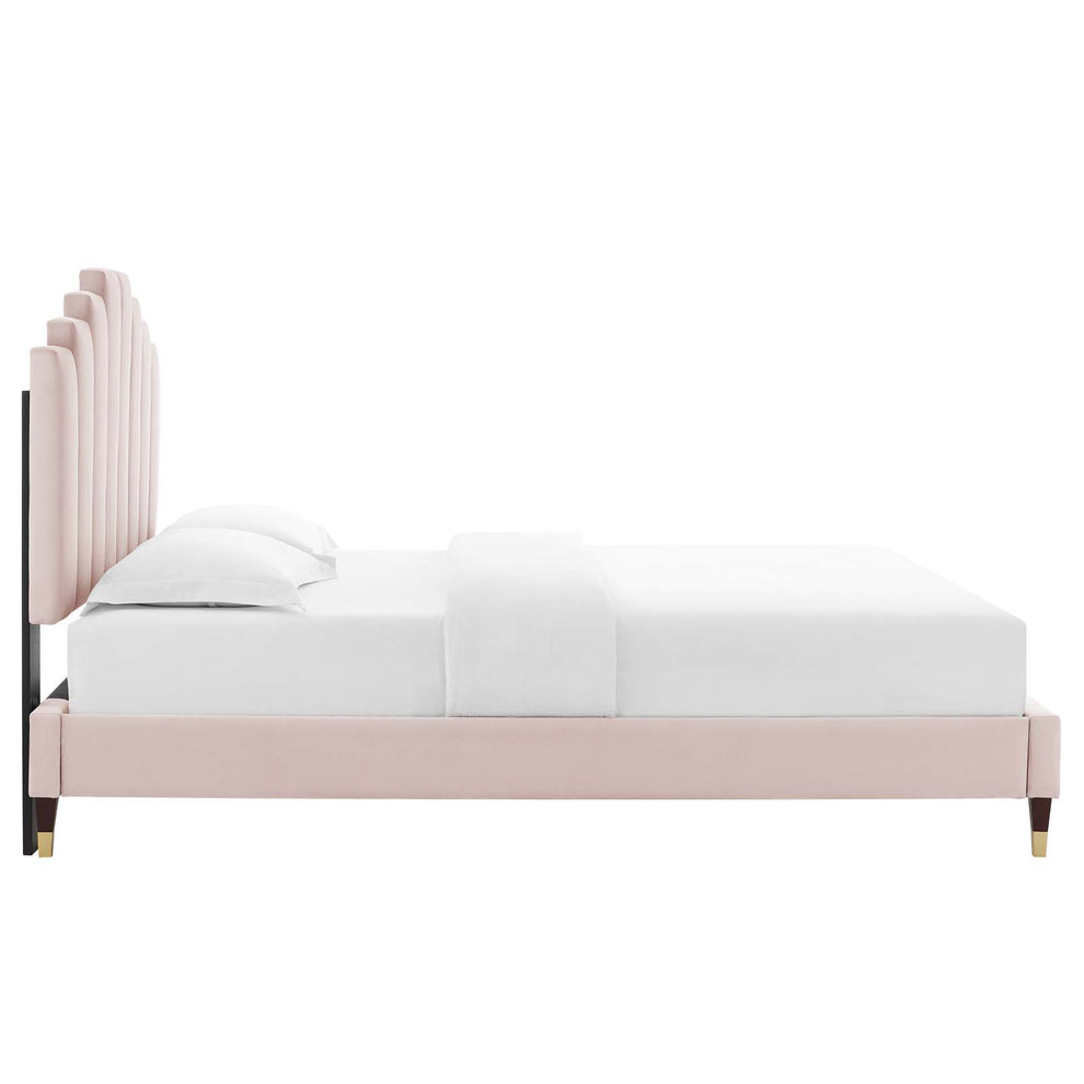 Elise Full Performance Velvet Platform Bed By Modway - MOD-6874 | Beds | Modishstore - 24