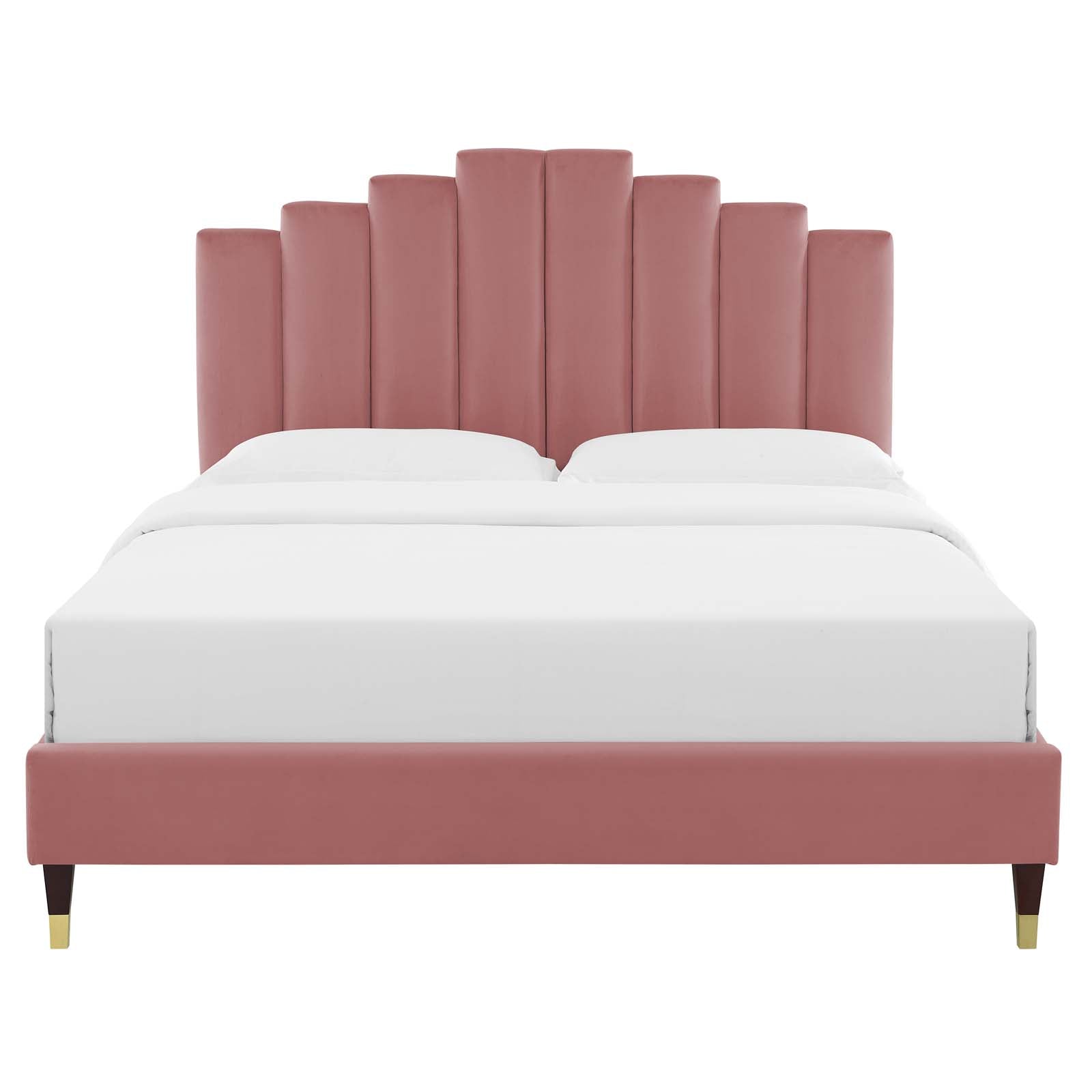 Elise King Performance Velvet Platform Bed By Modway - MOD-6875 | Headboards | Modishstore - 10