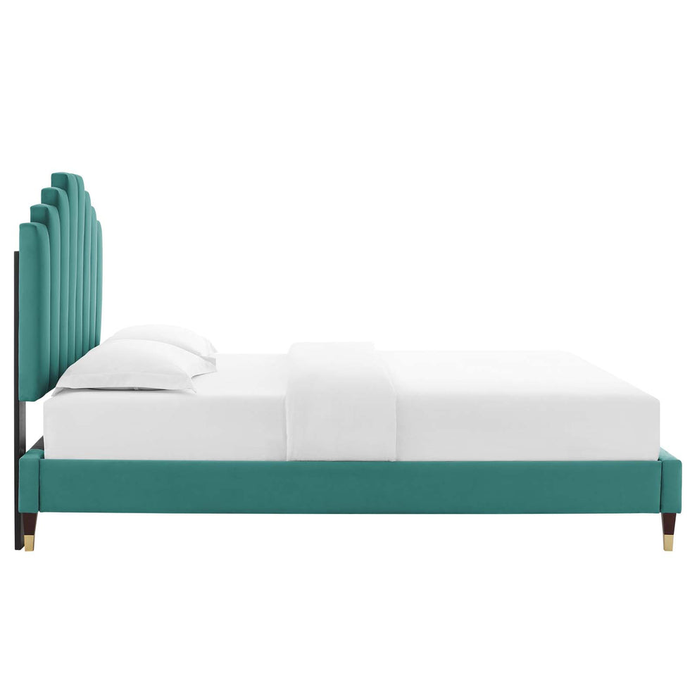 Elise King Performance Velvet Platform Bed By Modway - MOD-6875 | Headboards | Modishstore - 34