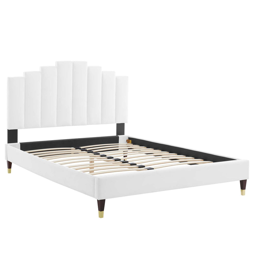 Elise King Performance Velvet Platform Bed By Modway - MOD-6875 | Headboards | Modishstore - 38