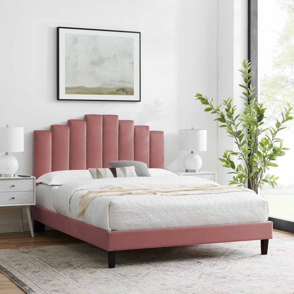 Modway Elise Twin Performance Velvet Platform Bed - MOD-6876 | Beds | Modishstore - 4