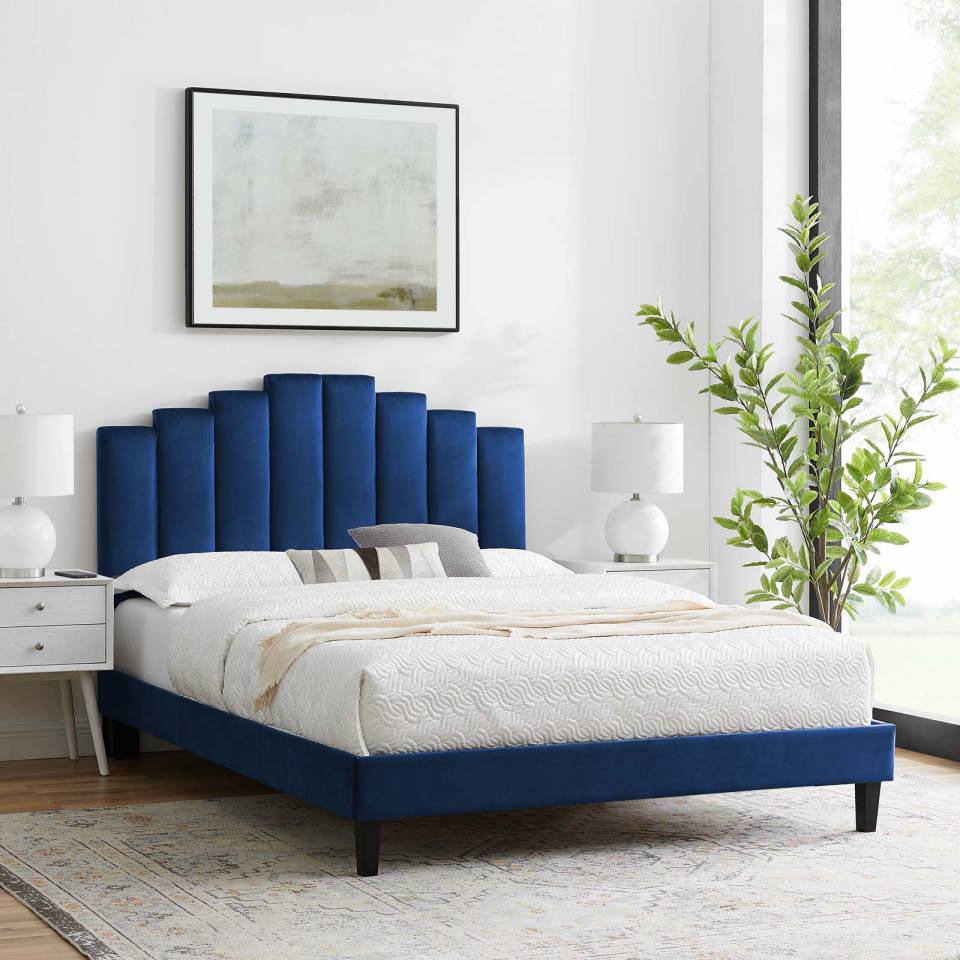 Modway Elise Twin Performance Velvet Platform Bed - MOD-6876 | Beds | Modishstore - 17