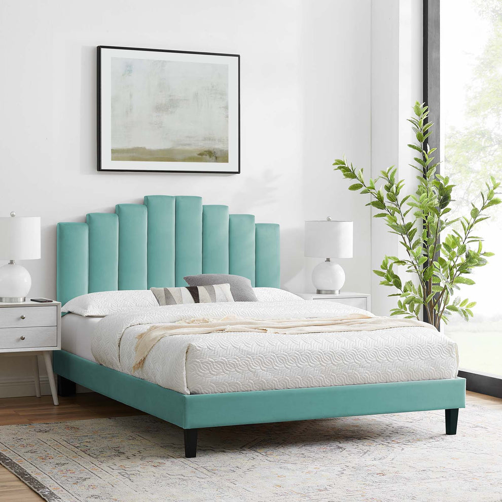 Modway Elise Full Performance Velvet Platform Bed - MOD-6877 | Beds | Modishstore - 11