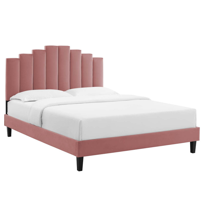 Modway Elise King Performance Velvet Platform Bed - MOD-6878 | Beds | Modishstore - 6