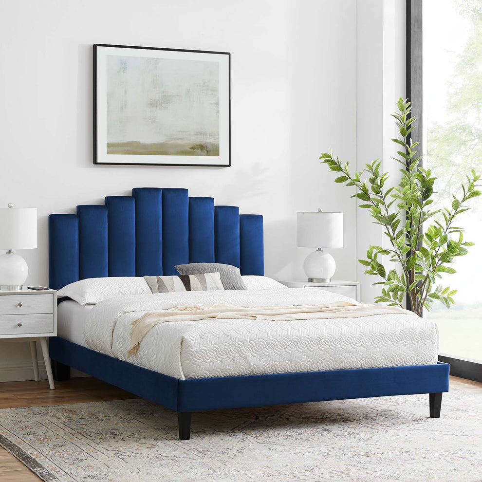 Modway Elise King Performance Velvet Platform Bed - MOD-6878 | Beds | Modishstore - 14