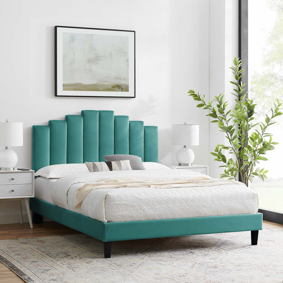 Modway Elise King Performance Velvet Platform Bed - MOD-6878 | Beds | Modishstore - 20