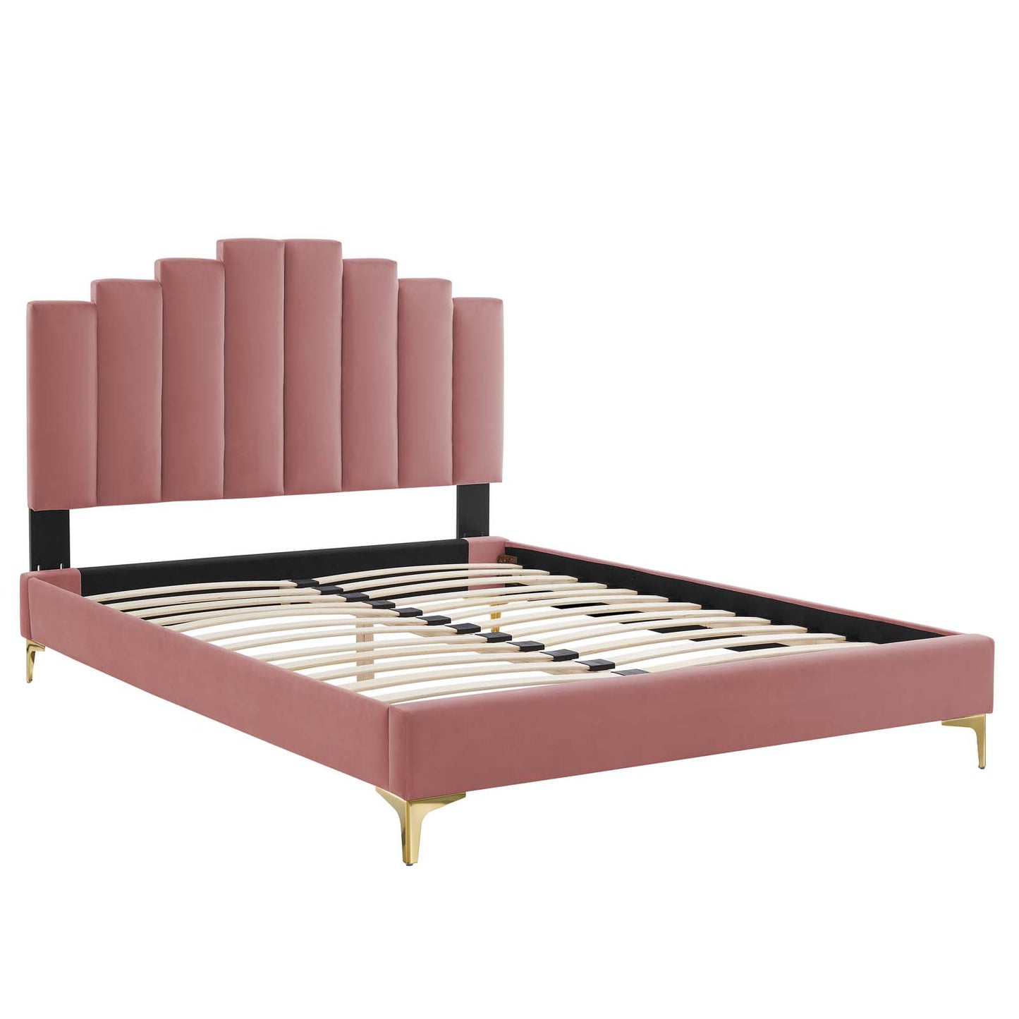 Modway Elise Twin Performance Velvet Platform Bed | Beds | Modishstore-7