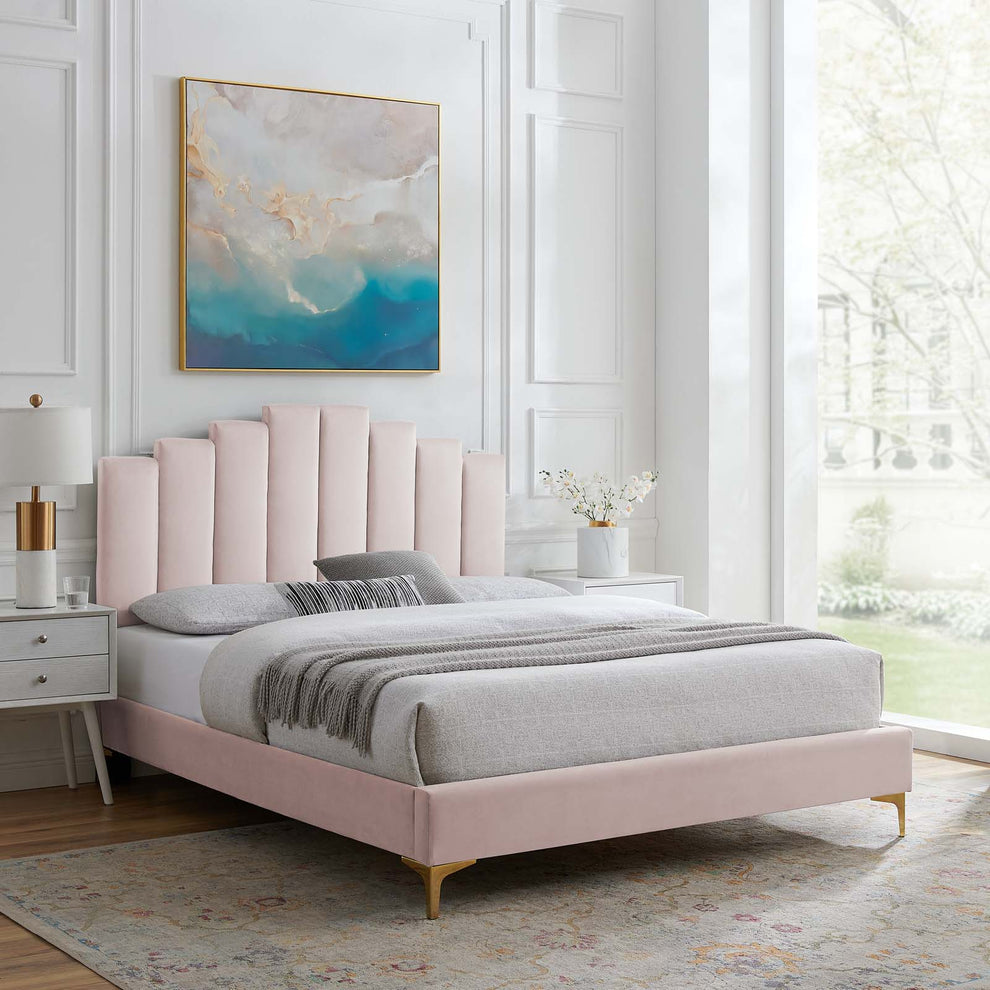 Modway Elise Twin Performance Velvet Platform Bed - MOD-6879 | Beds | Modishstore - 21