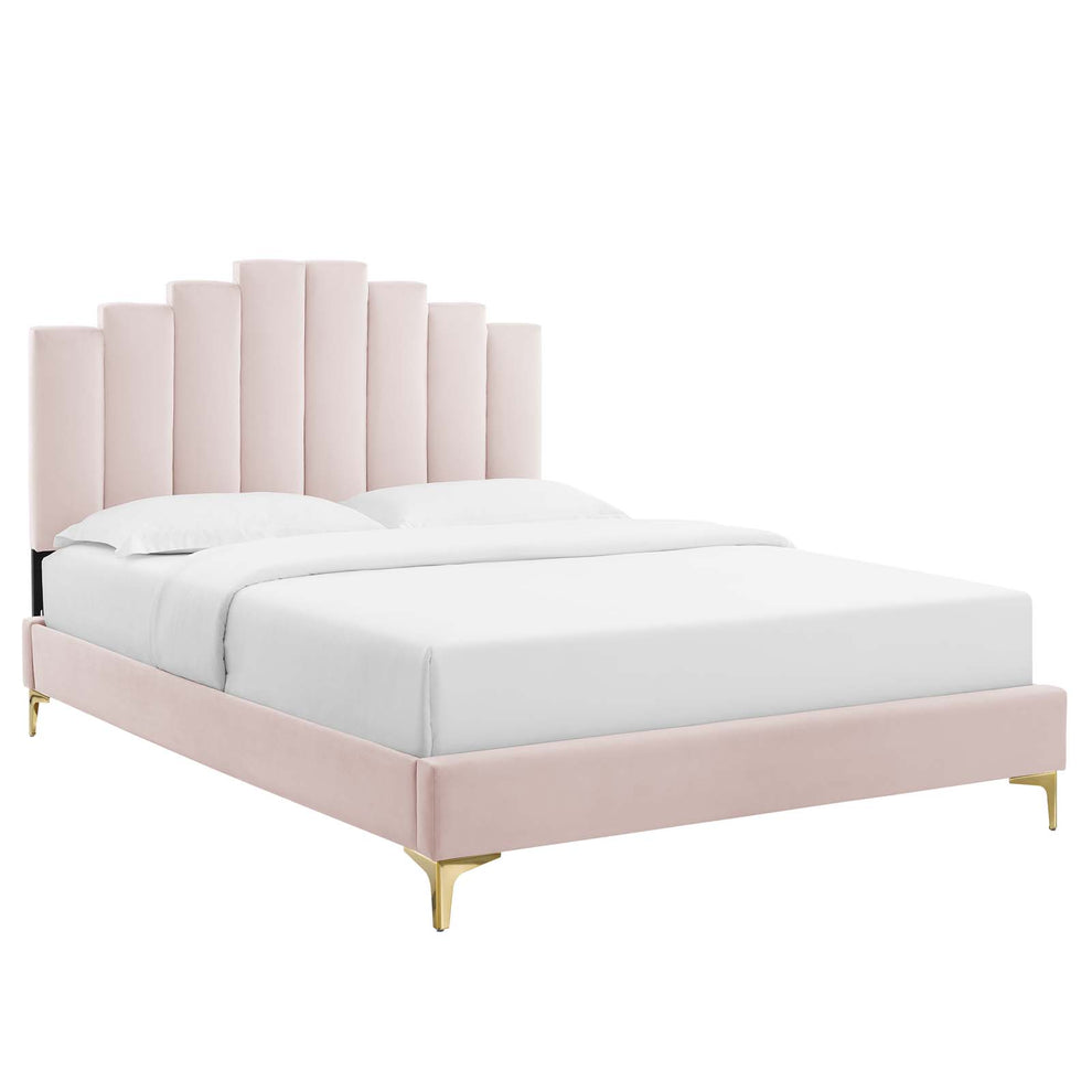 Modway Elise Twin Performance Velvet Platform Bed - MOD-6879 | Beds | Modishstore - 24