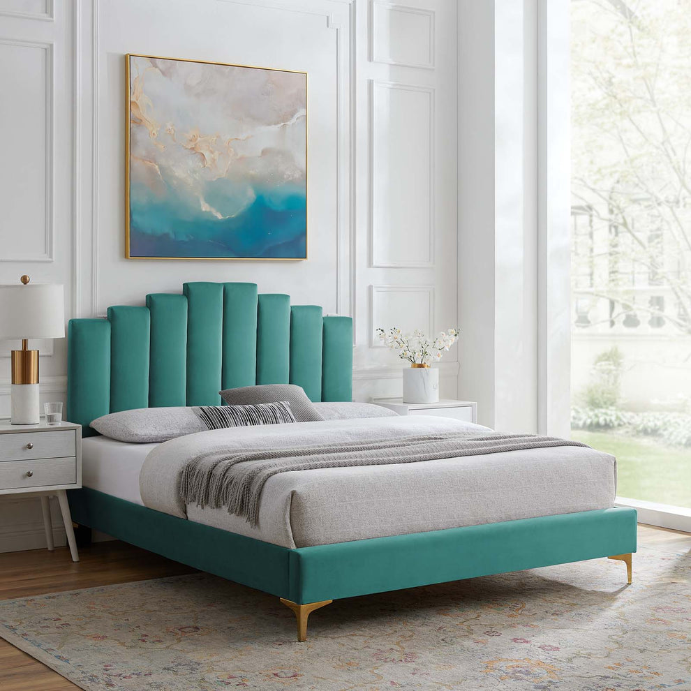 Modway Elise Twin Performance Velvet Platform Bed - MOD-6879 | Beds | Modishstore - 20