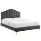 Elise Full Performance Velvet Platform Bed By Modway - MOD-6880 | Beds | Modishstore - 2