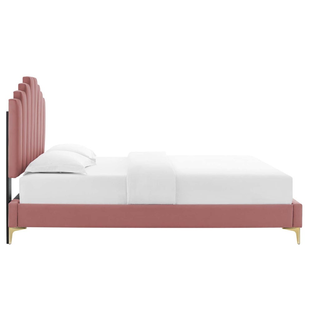 Elise Full Performance Velvet Platform Bed By Modway - MOD-6880 | Beds | Modishstore - 22