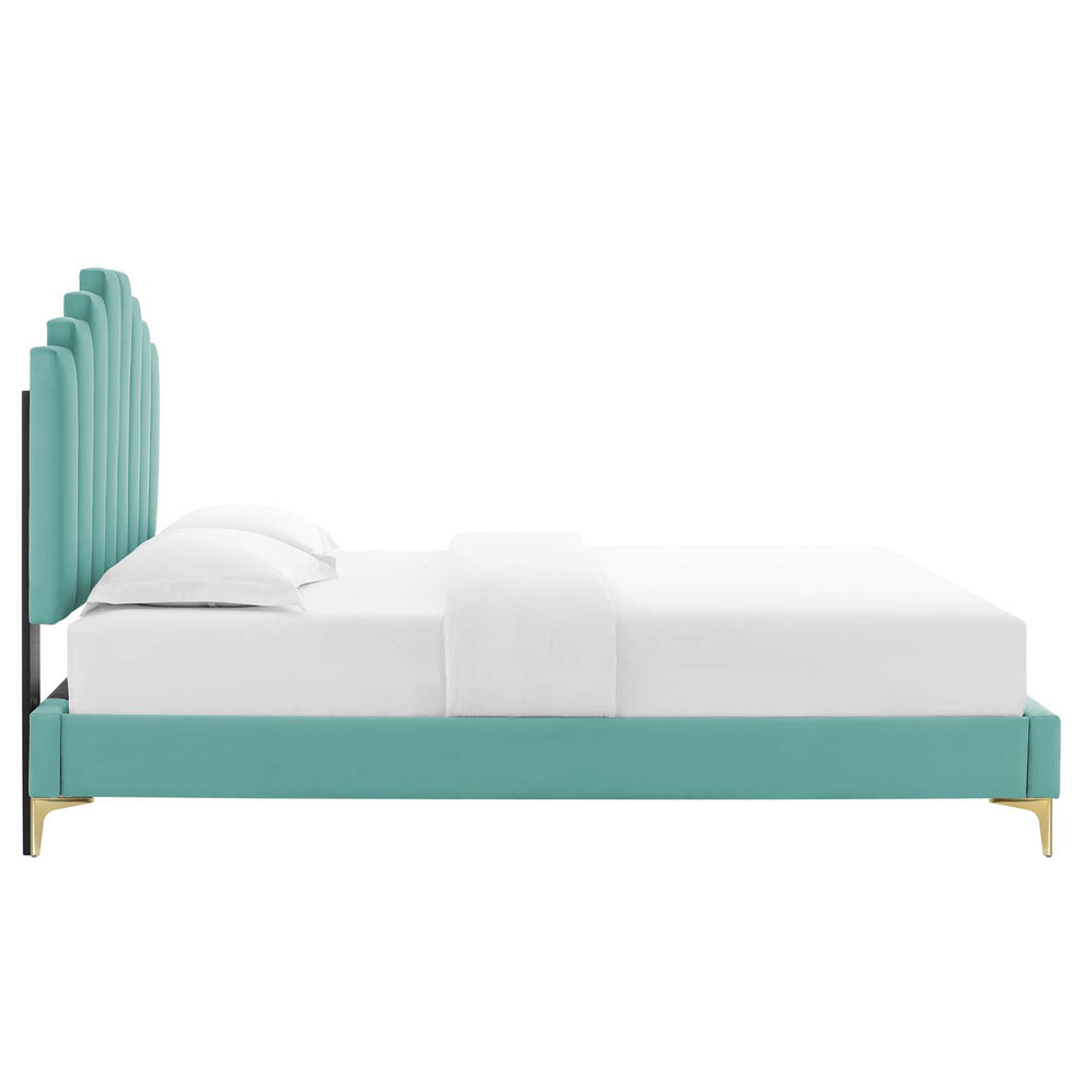 Elise Full Performance Velvet Platform Bed By Modway - MOD-6880 | Beds | Modishstore - 48