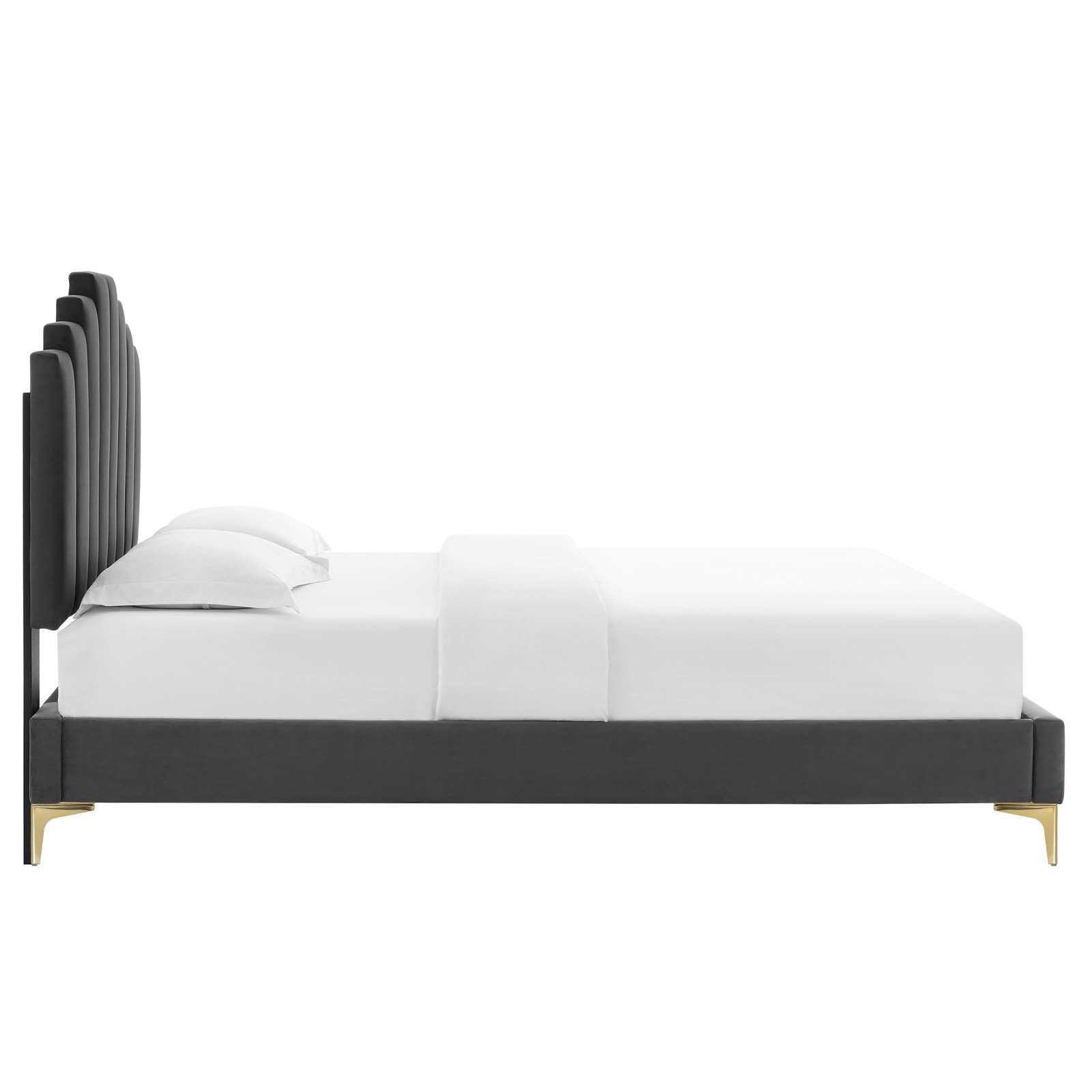 Modway Elise King Performance Velvet Platform Bed - MOD-6881 | Beds | Modishstore - 5