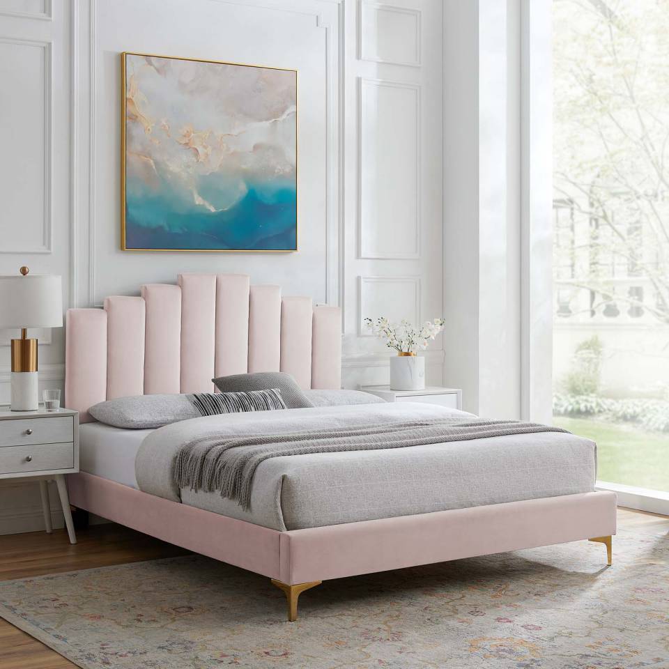 Modway Elise King Performance Velvet Platform Bed - MOD-6881 | Beds | Modishstore - 20