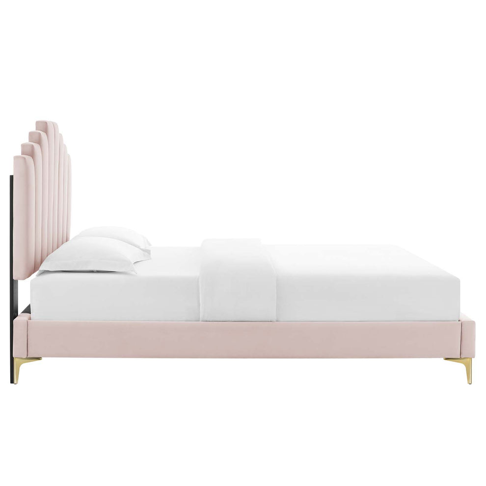 Modway Elise King Performance Velvet Platform Bed - MOD-6881 | Beds | Modishstore - 26