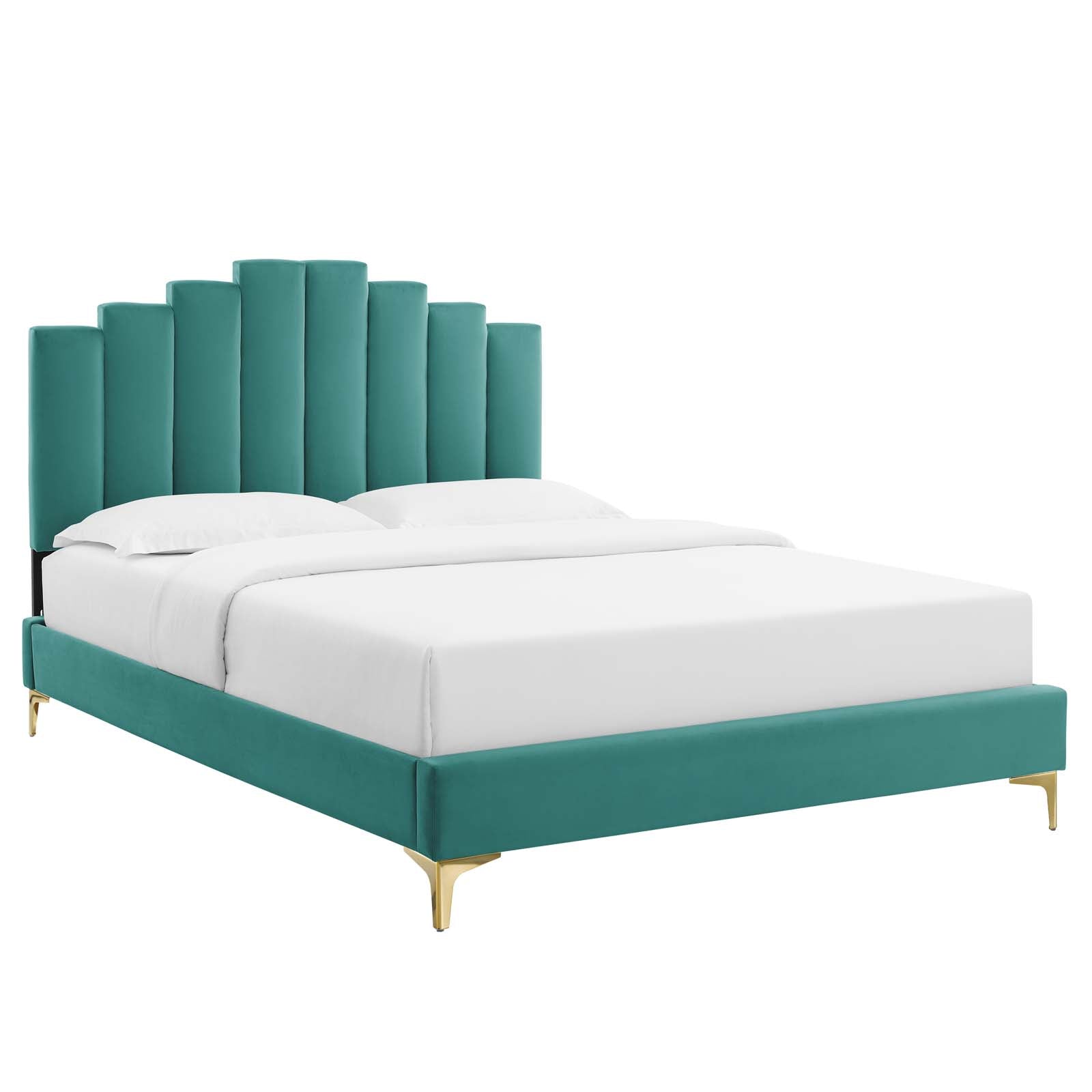 Modway Elise King Performance Velvet Platform Bed - MOD-6881 | Beds | Modishstore - 27