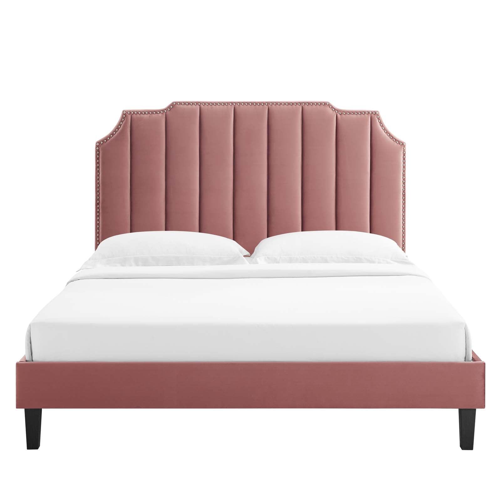 Colette Twin Performance Velvet Platform Bed By Modway - MOD-6884 | Beds | Modishstore - 28