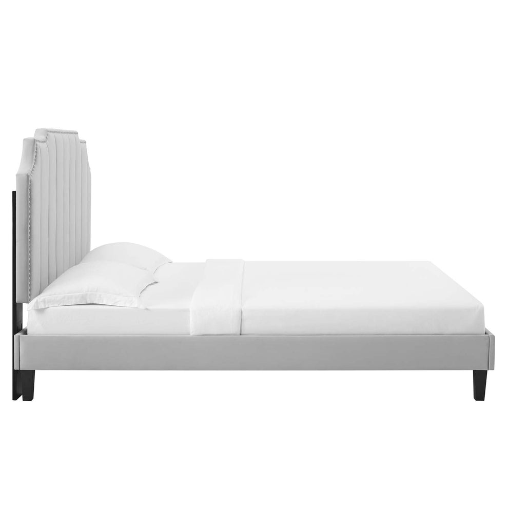 Colette Twin Performance Velvet Platform Bed By Modway - MOD-6884 | Beds | Modishstore - 43