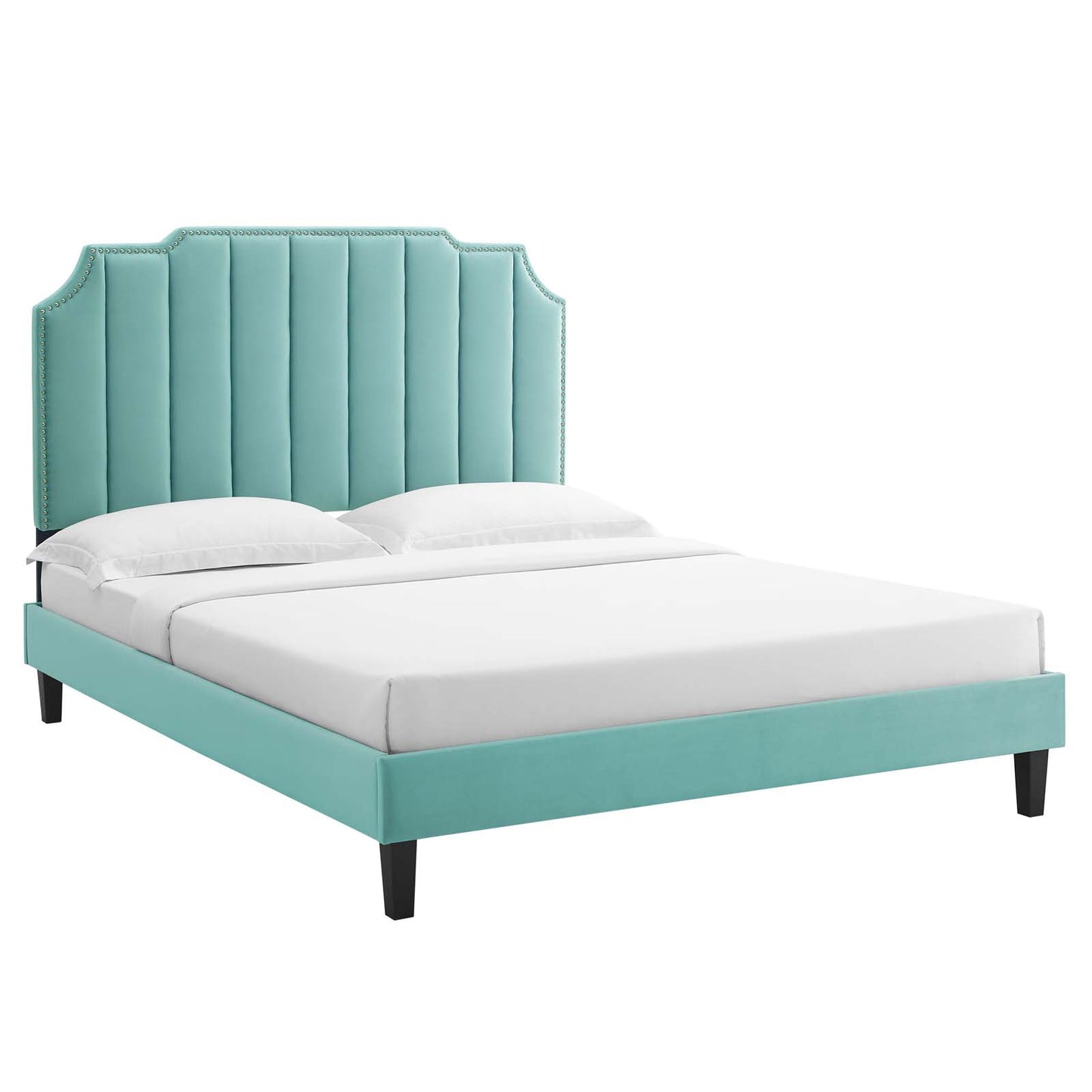 Colette Twin Performance Velvet Platform Bed By Modway - MOD-6884 | Beds | Modishstore - 49