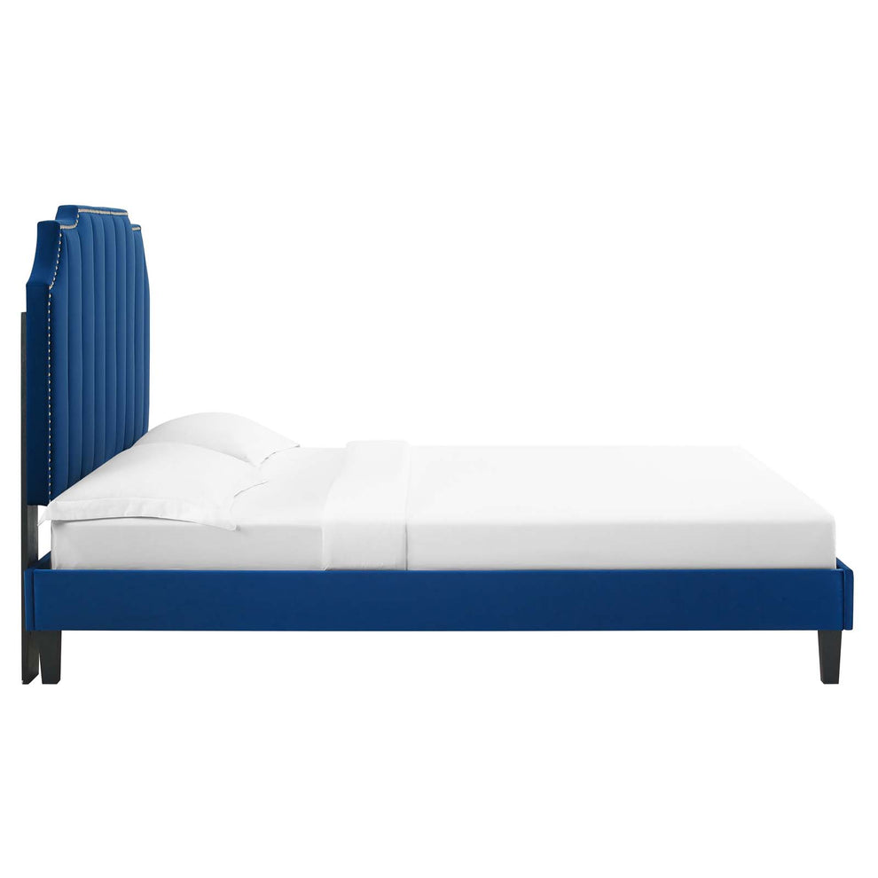 Colette Twin Performance Velvet Platform Bed By Modway - MOD-6884 | Beds | Modishstore - 75