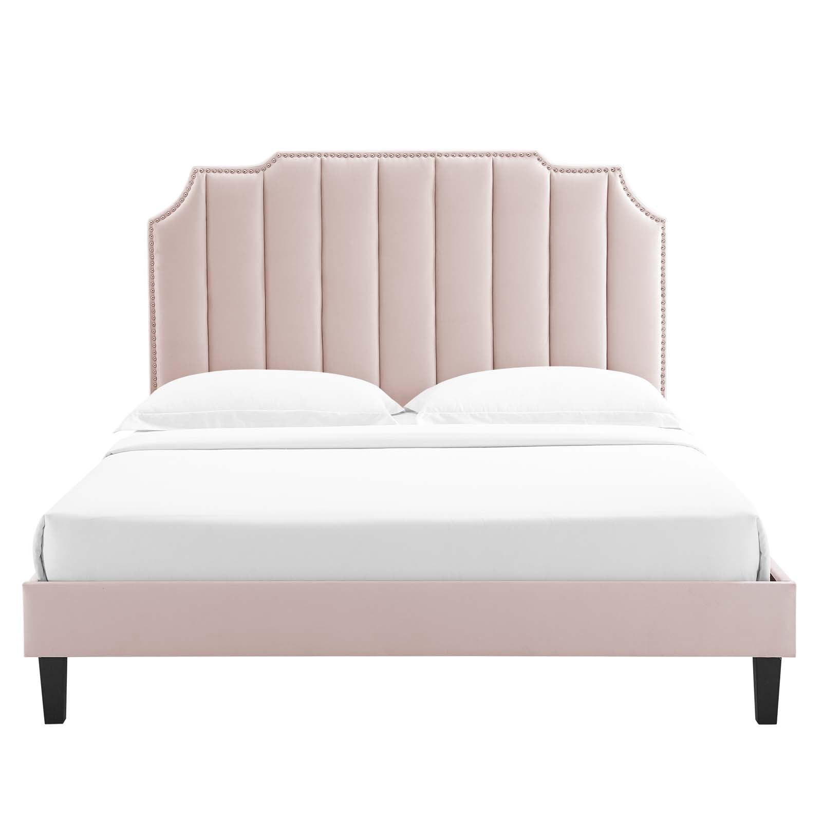 Colette Twin Performance Velvet Platform Bed By Modway - MOD-6884 | Beds | Modishstore - 92