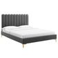 Reagan Twin Performance Velvet Platform Bed By Modway - MOD-6885 | Beds | Modishstore - 2