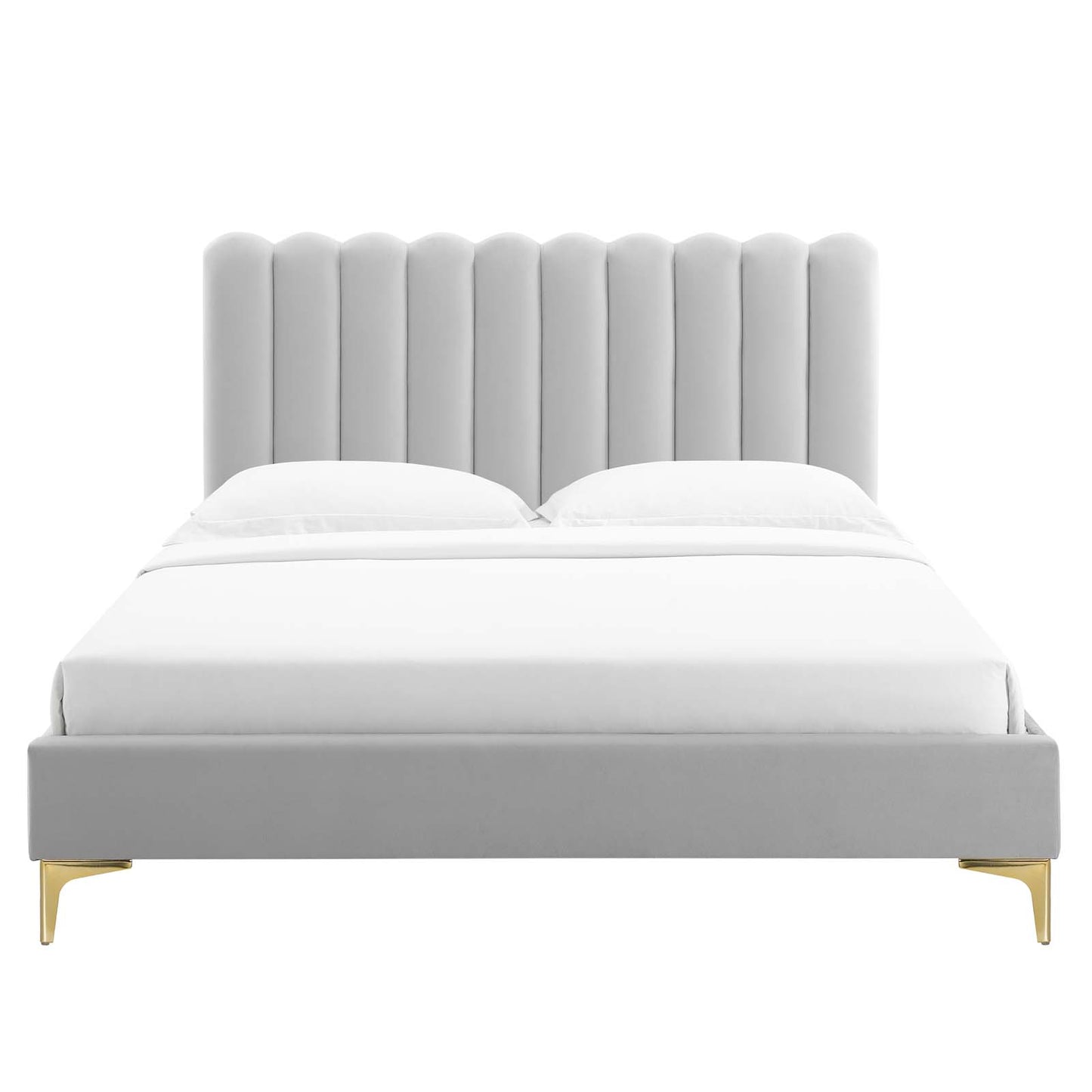 Reagan Twin Performance Velvet Platform Bed By Modway - MOD-6885 | Beds | Modishstore - 44