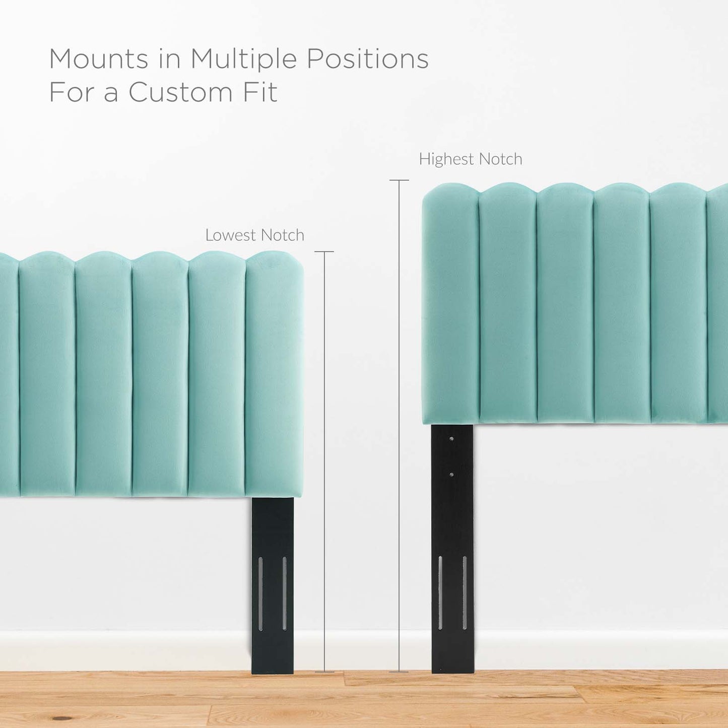 Reagan Twin Performance Velvet Platform Bed By Modway - MOD-6885 | Beds | Modishstore - 55