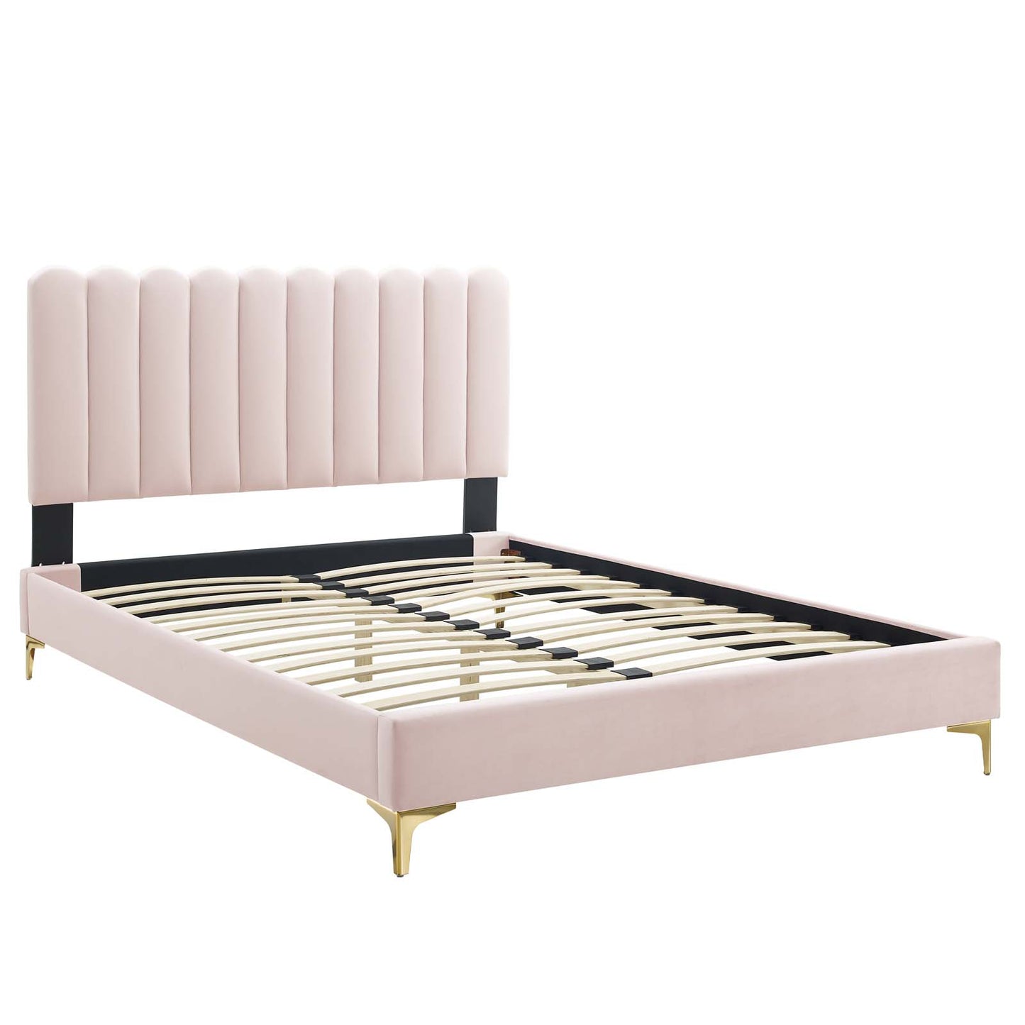 Reagan Twin Performance Velvet Platform Bed By Modway - MOD-6885 | Beds | Modishstore - 90