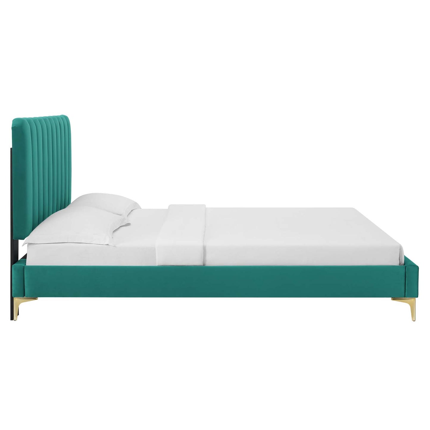 Reagan Twin Performance Velvet Platform Bed By Modway - MOD-6885 | Beds | Modishstore - 107