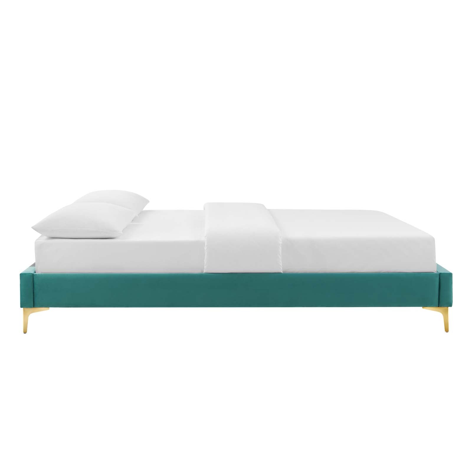 Reagan Twin Performance Velvet Platform Bed By Modway - MOD-6885 | Beds | Modishstore - 112