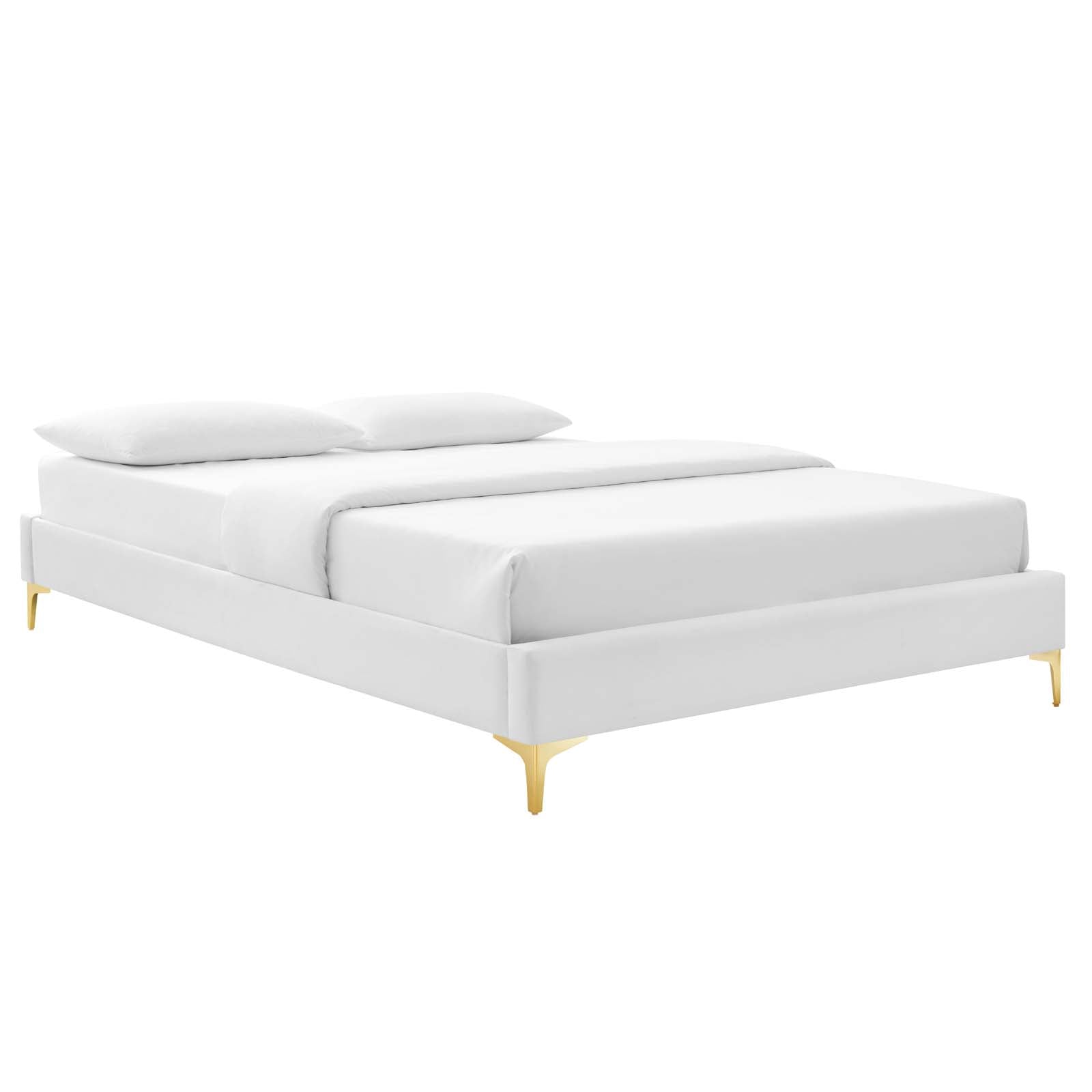Reagan Twin Performance Velvet Platform Bed By Modway - MOD-6885 | Beds | Modishstore - 126