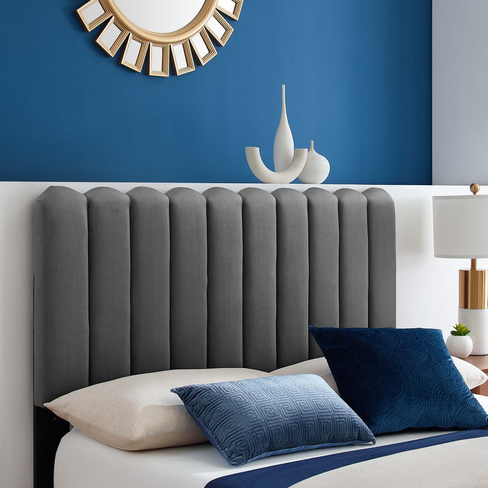 Reagan Twin Performance Velvet Platform Bed By Modway - MOD-6886 | Beds | Modishstore - 1