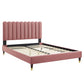 Reagan Twin Performance Velvet Platform Bed By Modway - MOD-6886 | Beds | Modishstore - 26