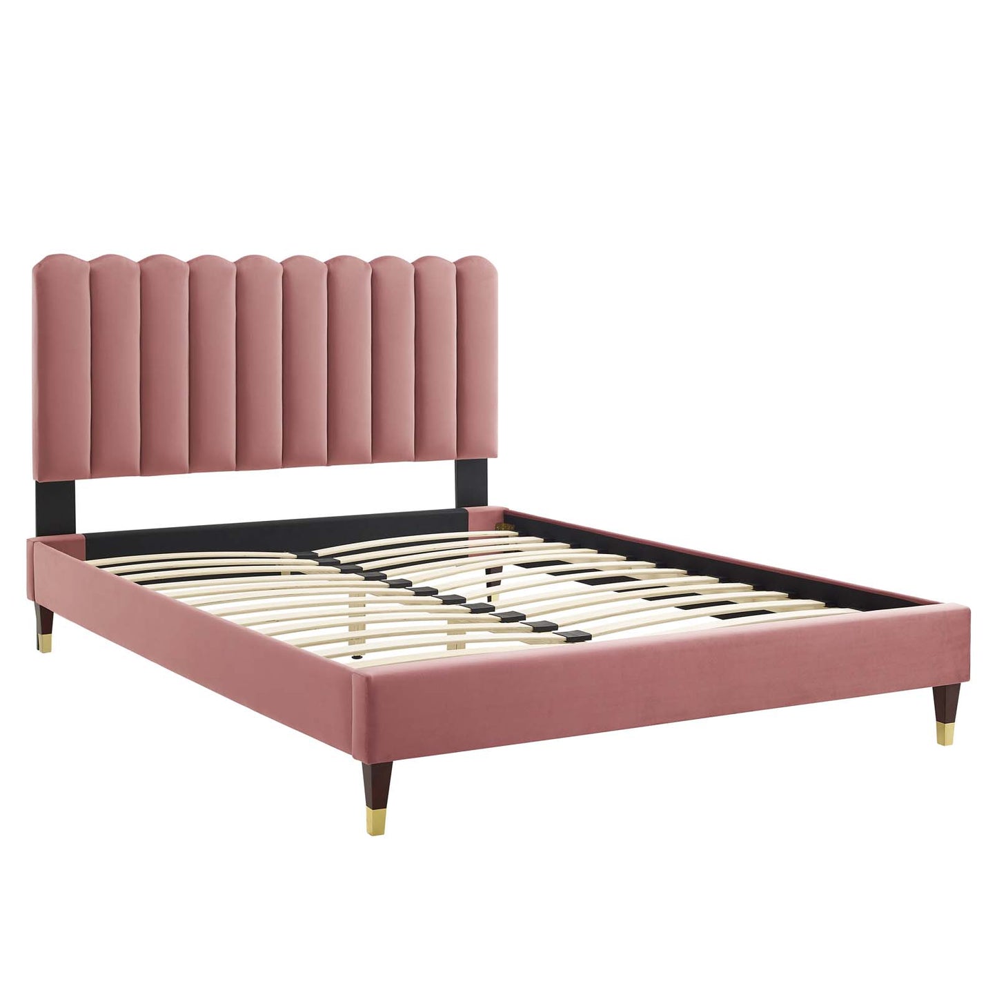 Reagan Twin Performance Velvet Platform Bed By Modway - MOD-6886 | Beds | Modishstore - 26