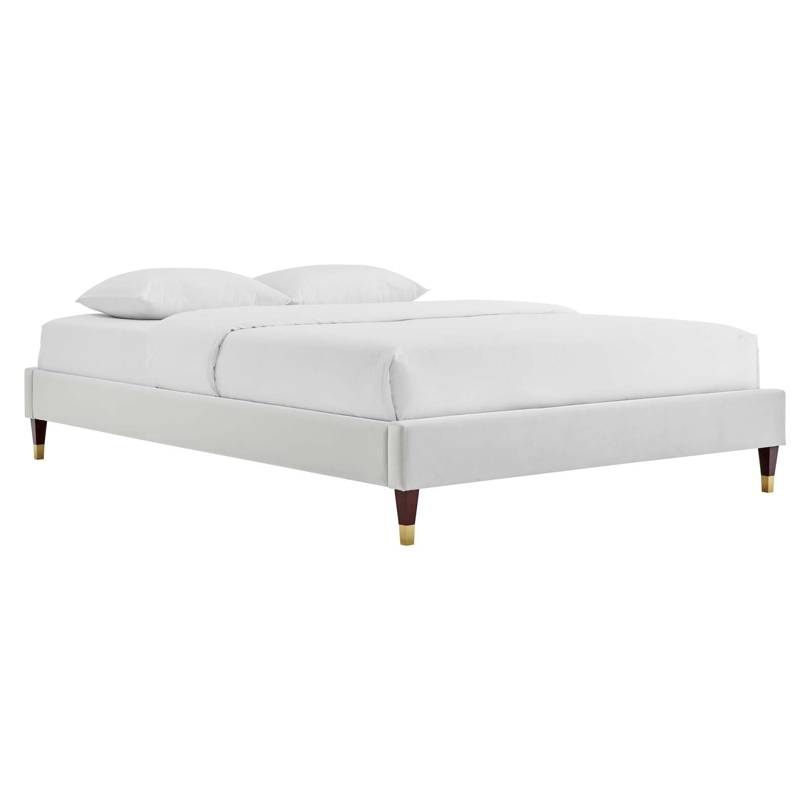 Reagan Twin Performance Velvet Platform Bed By Modway - MOD-6886 | Beds | Modishstore - 46