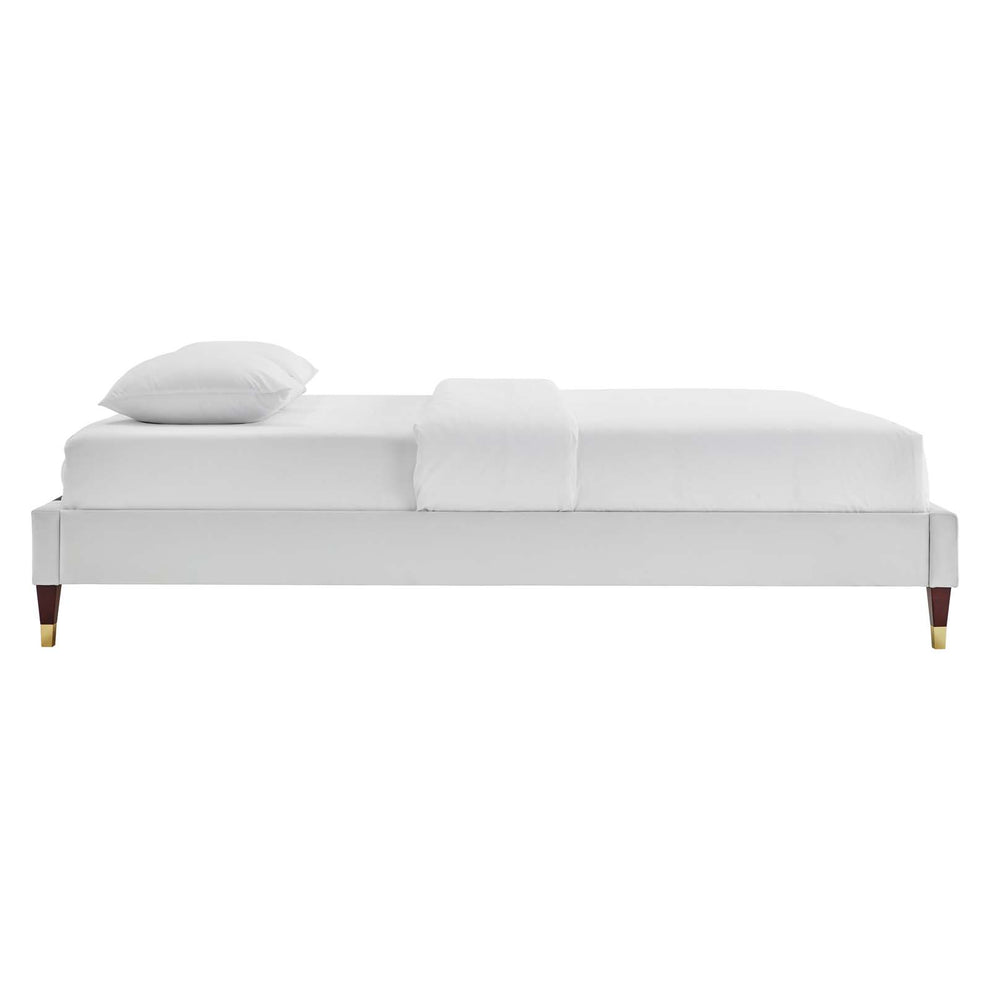 Reagan Twin Performance Velvet Platform Bed By Modway - MOD-6886 | Beds | Modishstore - 48