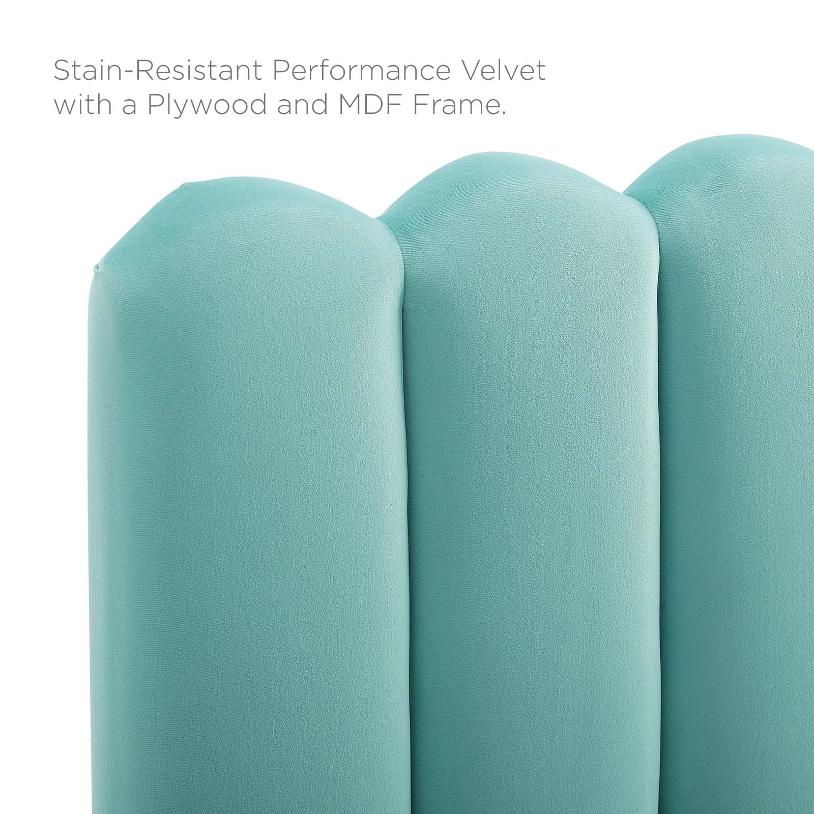 Reagan Twin Performance Velvet Platform Bed By Modway - MOD-6886 | Beds | Modishstore - 54