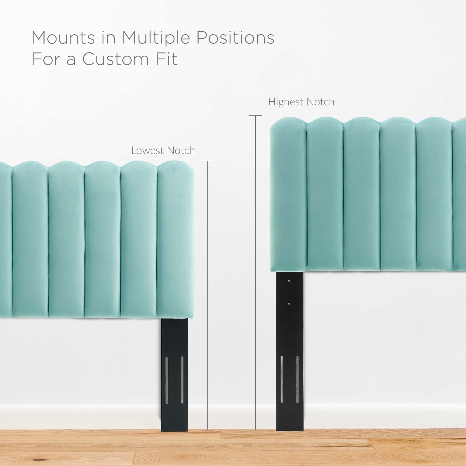 Reagan Twin Performance Velvet Platform Bed By Modway - MOD-6886 | Beds | Modishstore - 55