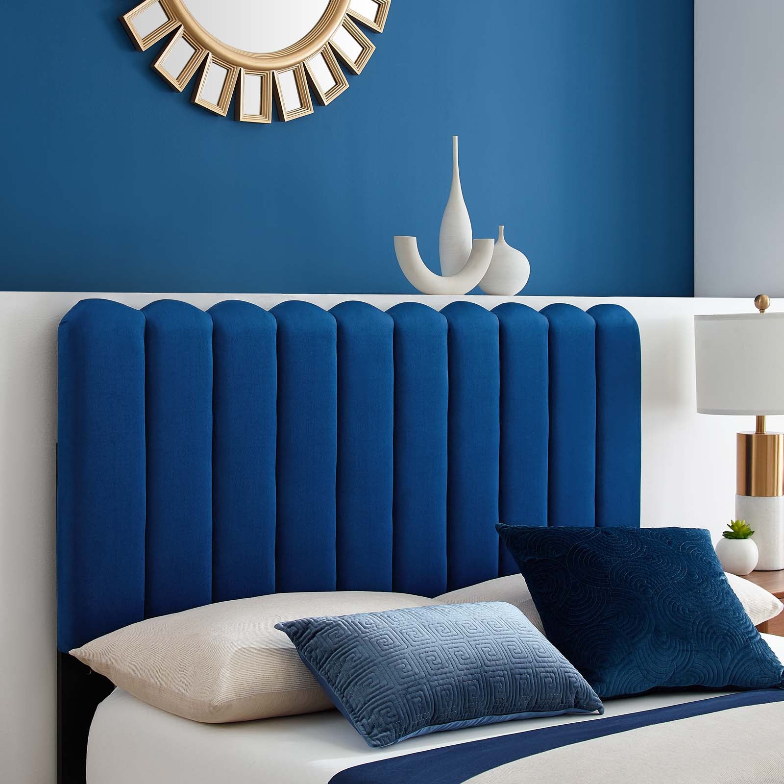 Reagan Twin Performance Velvet Platform Bed By Modway - MOD-6886 | Beds | Modishstore - 72