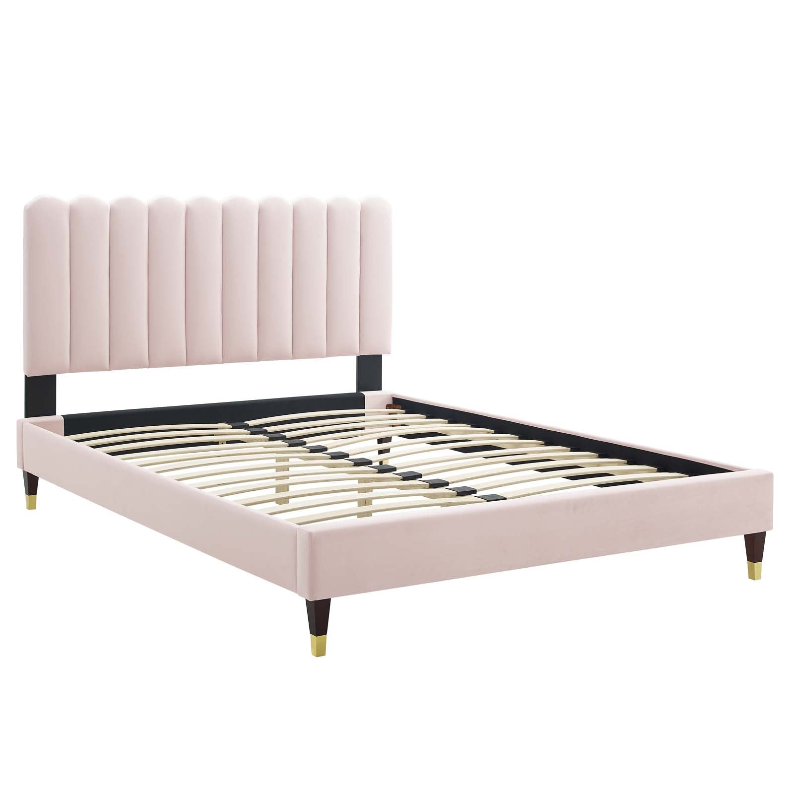 Reagan Twin Performance Velvet Platform Bed By Modway - MOD-6886 | Beds | Modishstore - 90